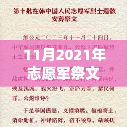 深度測評與介紹，2021年11月志愿軍祭文