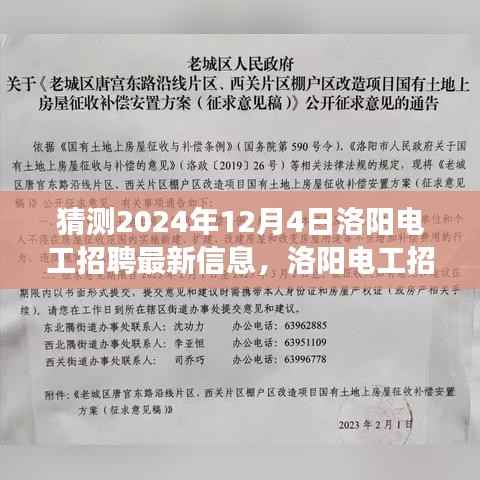 2024年12月4日洛陽電工招聘最新信息及行業(yè)洞察展望