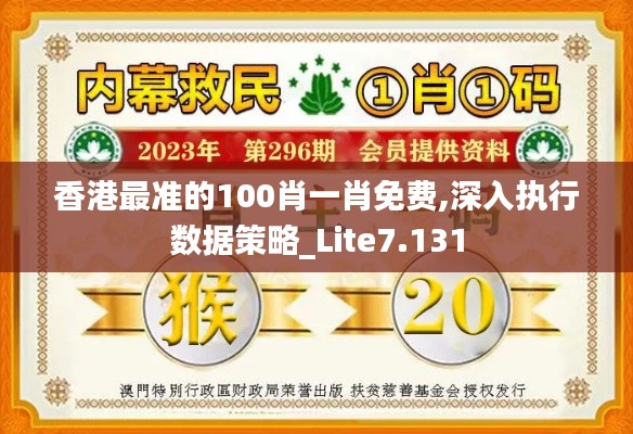 香港最準的100肖一肖免費,深入執(zhí)行數(shù)據(jù)策略_Lite7.131