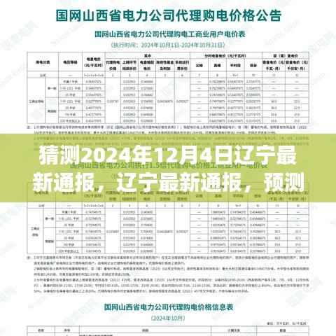 遼寧未來展望，預測與評測2024年12月4日的最新通報