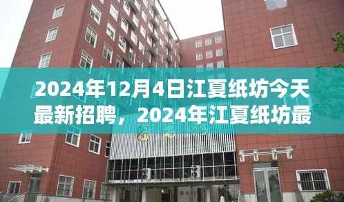 江夏紙坊最新招聘動態(tài)及職業(yè)機會探索（2024年）