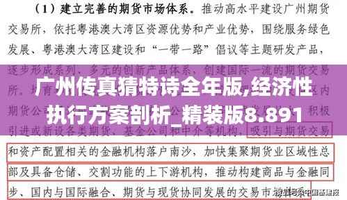 廣州傳真猜特詩全年版,經(jīng)濟性執(zhí)行方案剖析_精裝版8.891