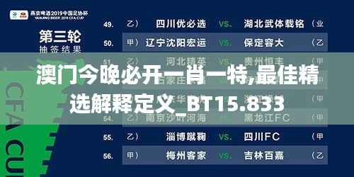 澳門今晚必開一肖一特,最佳精選解釋定義_BT15.833