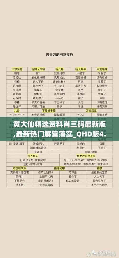 黃大仙精選資料肖三碼最新版,最新熱門解答落實(shí)_QHD版4.186