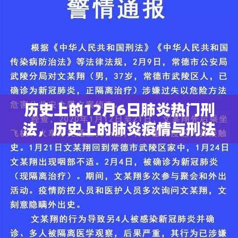 歷史上的肺炎疫情與刑法，回顧與展望——以肺炎疫情中的刑法變遷為視角的探討（標題）