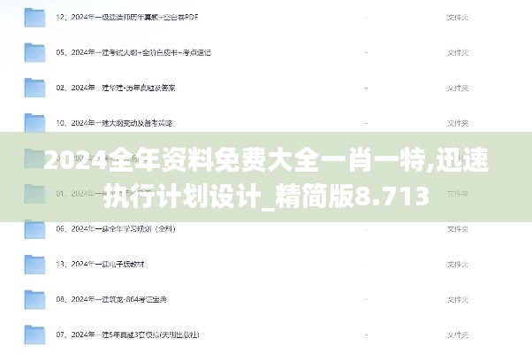 2024全年資料免費大全一肖一特,迅速執(zhí)行計劃設計_精簡版8.713