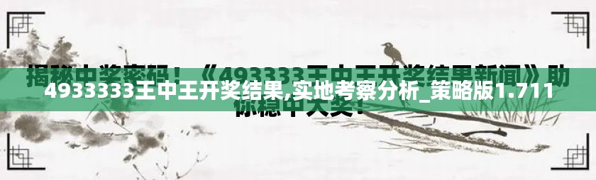 4933333王中王開(kāi)獎(jiǎng)結(jié)果,實(shí)地考察分析_策略版1.711