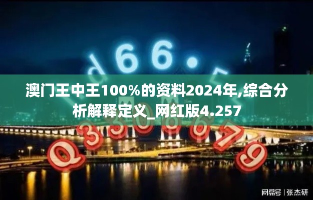 澳門王中王100%的資料2024年,綜合分析解釋定義_網(wǎng)紅版4.257