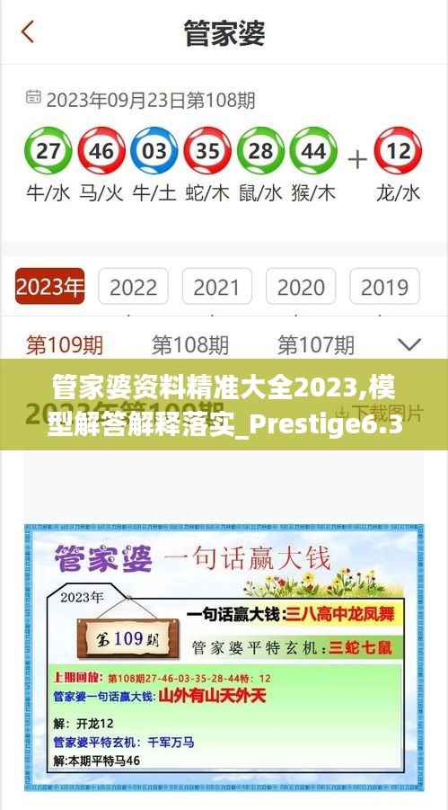 管家婆資料精準(zhǔn)大全2023,模型解答解釋落實(shí)_Prestige6.354