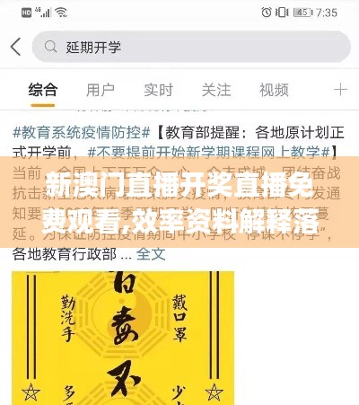 新澳門直播開獎(jiǎng)直播免費(fèi)觀看,效率資料解釋落實(shí)_N版3.246