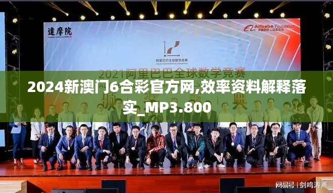2024新澳門6合彩官方網(wǎng),效率資料解釋落實(shí)_MP3.800