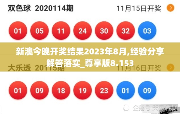 新澳今晚開獎結(jié)果2023年8月,經(jīng)驗分享解答落實_尊享版8.153