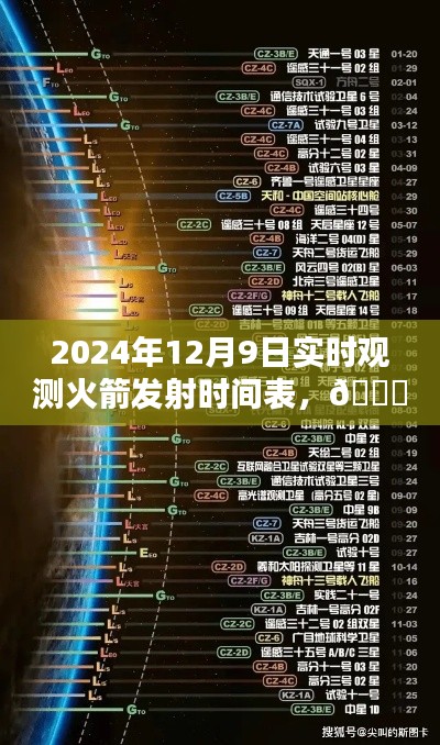 2024年12月9日火箭發(fā)射實(shí)時觀測指南，發(fā)射時間表一覽