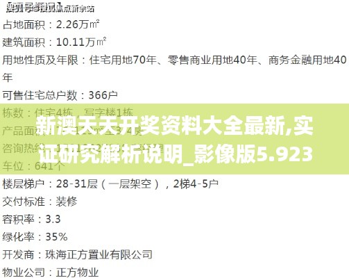 新澳天天開獎資料大全最新,實證研究解析說明_影像版5.923