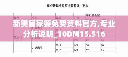 新奧管家婆免費(fèi)資料官方,專業(yè)分析說明_10DM15.516