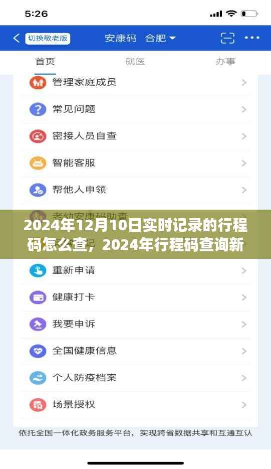 2024年行程碼實(shí)時(shí)記錄查詢新指南，操作詳解與實(shí)時(shí)功能體驗(yàn)