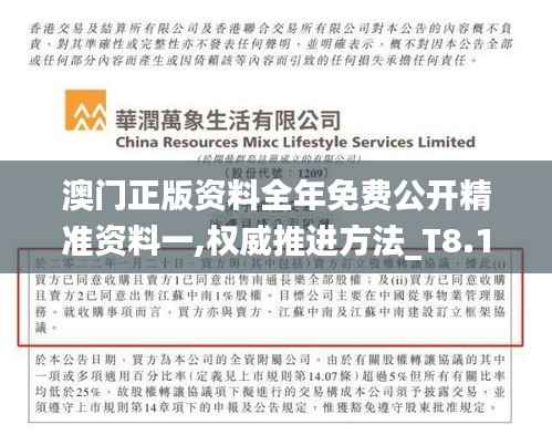 澳門正版資料全年免費公開精準(zhǔn)資料一,權(quán)威推進方法_T8.100