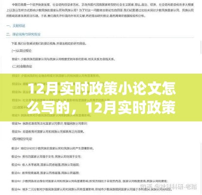 12月實時政策小論文撰寫指南，掌握方法與技巧