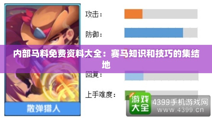 內(nèi)部馬料免費資料大全：賽馬知識和技巧的集結(jié)地
