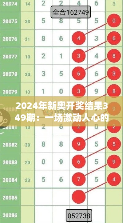 2024年新奧開獎(jiǎng)結(jié)果349期：一場(chǎng)激動(dòng)人心的數(shù)字游戲