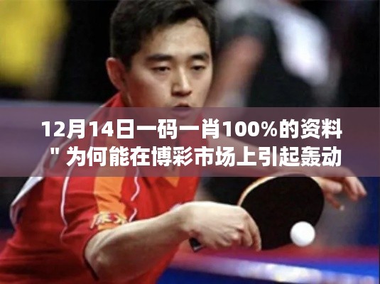 12月14日一碼一肖100%的資料＂為何能在博彩市場上引起轟動