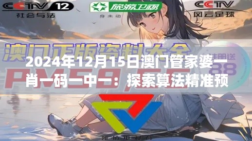 2024年12月15日澳門管家婆一肖一碼一中一：探索算法精準預測的新境界
