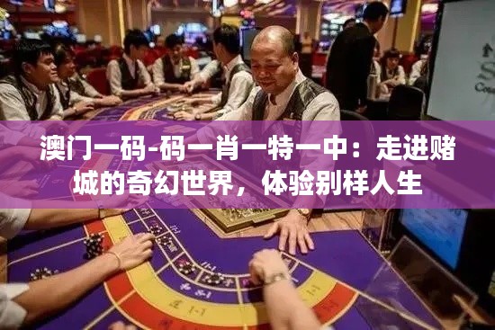 澳門一碼-碼一肖一特一中：走進(jìn)賭城的奇幻世界，體驗(yàn)別樣人生