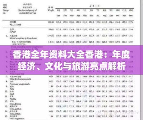 香港全年資料大全香港：年度經(jīng)濟(jì)、文化與旅游亮點解析