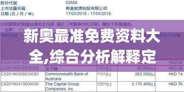 新奧最準免費資料大全,綜合分析解釋定義_eShop7.986