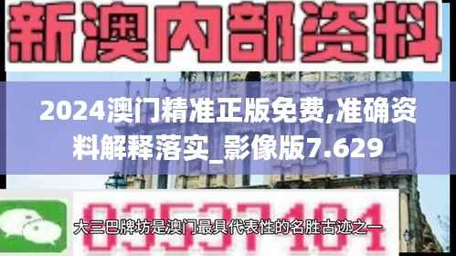 2024澳門精準正版免費,準確資料解釋落實_影像版7.629