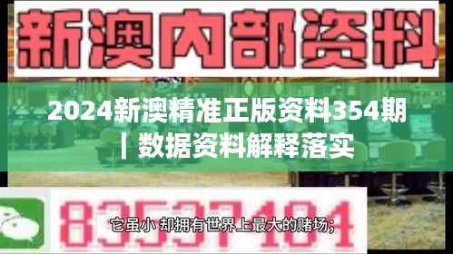2024新澳精準正版資料354期｜數(shù)據(jù)資料解釋落實