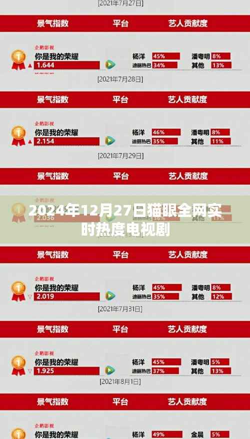 貓眼全網(wǎng)實(shí)時(shí)熱度榜電視劇排行（2024年12月27日）