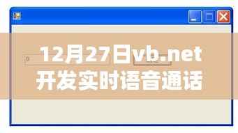 12月27日VB.NET開發(fā)實時語音通話功能新進展