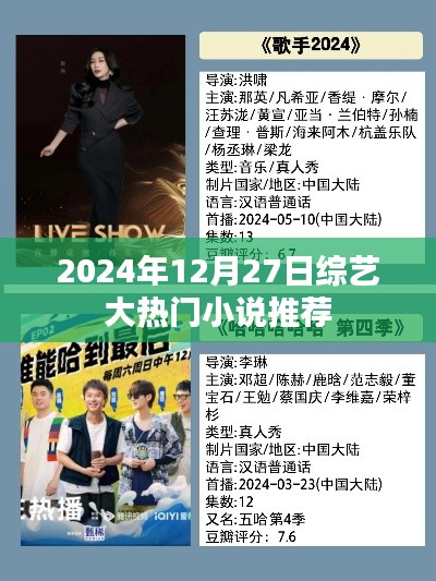 綜藝大熱門小說推薦榜，帶你走進精彩世界