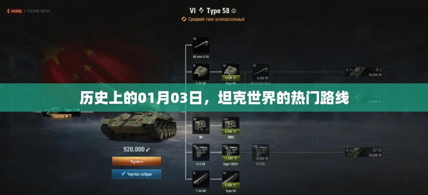 坦克世界熱門路線揭秘，歷史上的1月3日回顧