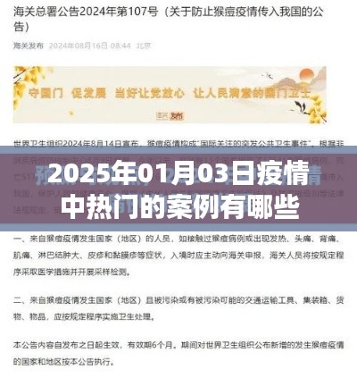疫情中的熱門案例，探尋2025年1月3日的熱點事件