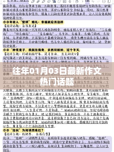 最新熱門話題作文精選，歷年一月初三大盤點(diǎn)