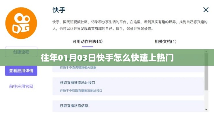 快手快速上熱門指南，方法與技巧解析